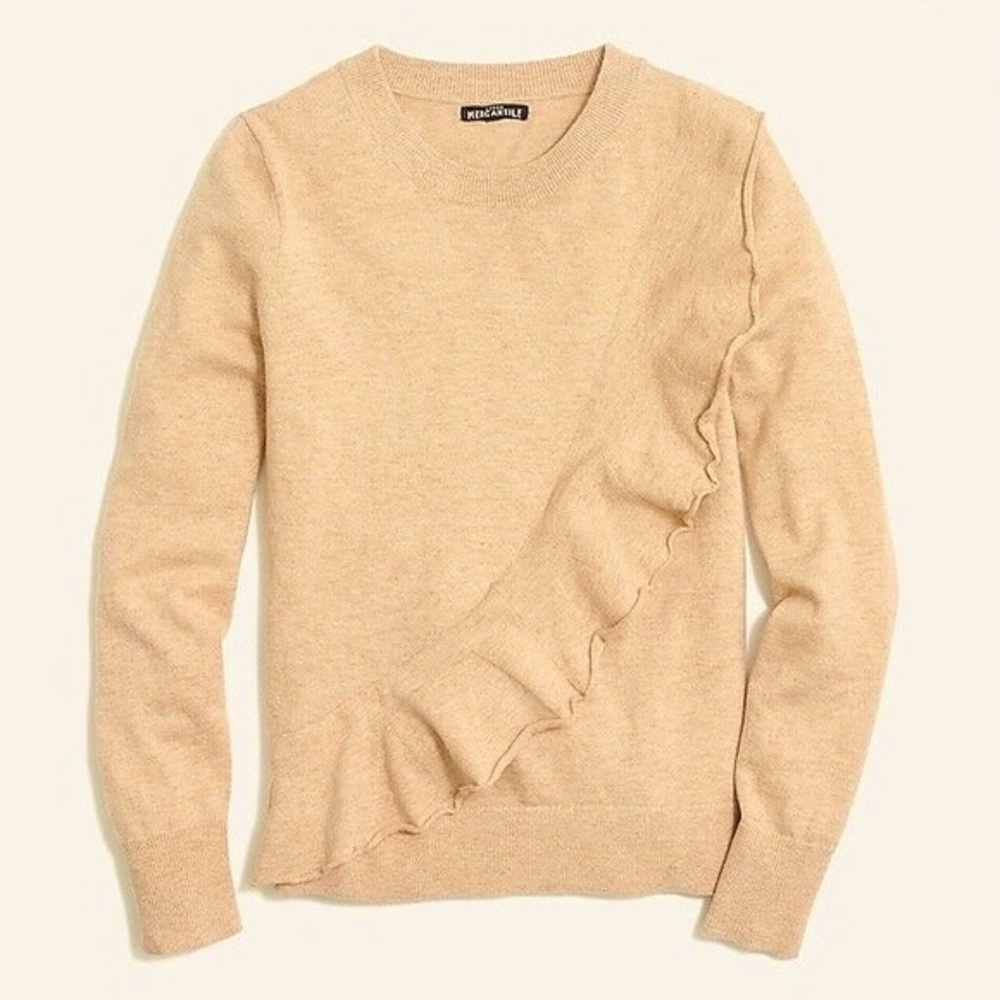 Jcrew Wool Ruffle Sweater